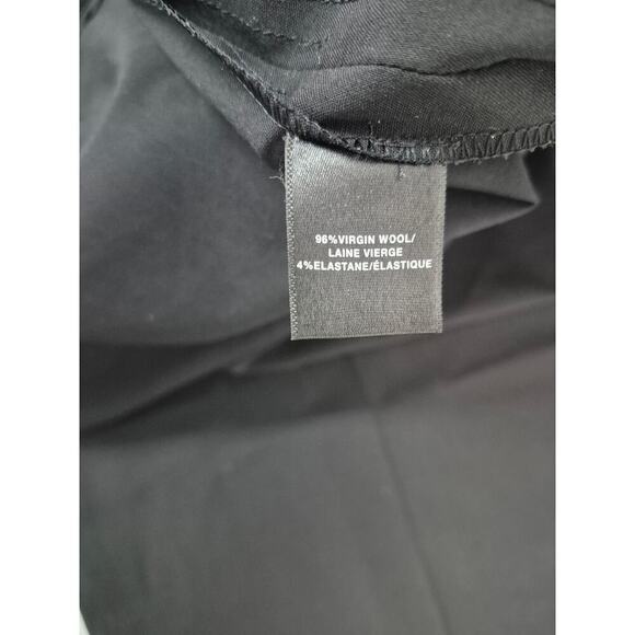 NWOT Lafayette 148 New York Menswear Black Wool Elastane Wide Leg Pants Sz 16 - Picture 7 of 7